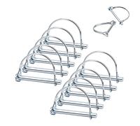 10 Piezas Pin de Bloqueo de Alambre, Bloqueo Acero al Carbono, Pasadores de D, Galvanizado Pasador de Bloqueo, Pasadores Tractor, para Tractor Remolques Grandes Césped Jardín Agrícolas