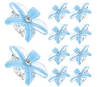 10 Piezas Pinzas Pelo Flores con Brillo Pequeñas Clásicas | Pedrería, Forma Floral, para Niñas y Mujeres, Oficina y Compras, Adornan Peinados