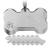 10 Piezas Placa de Identificación para Perro Forma de Hueso | Colgante para Gato y Perro, Resistente, Estable y Antióxido, Accesorio para Collar, Diseño Hueco