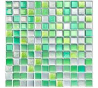 10 piezas por lotes de pegamento de cristal para despegar y pegar, azulejos de mosaico 3D, autoadhesivos, impermeables, papel pintado para salpicaduras de baño, cocina, hogar, decoración de bricolaje
