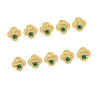 10 piezas por paquete de botones clásicos de aleación para camisa con detalles de grabado de la suerte para ropa hecha a mano, decoración del hogar, botones de camisa retro