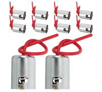 10 Piezas Portalámparas para Coche Ba15s Ba9s Conector de Cable | Aleación, Hierro y Plástico, Base de Bayoneta, Uso en Taller y Suv, Color Plata