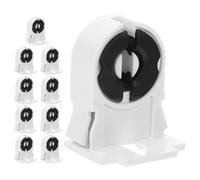 10 Piezas Portalámparas T8 Blanco de Porcelana PC para Tubo LED | Repuesto de Cabeza Única No Derivada, Montaje Seguro, Uso en Techos y Luminarias Tubo