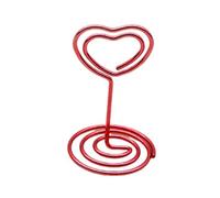 10 Piezas Portatarjetas de Alambre de 1, 9 Pulgadas Soportes para Números de en Forma de Corazón Soporte para Fotos Memos Notas Clip para Decoración de Recepción de Bodas