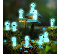 10 Piezas Princesa Mononoke Kodama Con 15 Piedras Luminosas Jardín Luminoso árbol Elfos Figura Rboles de La Princesa Mononoke Para Decoraciones Interiores y Patio Exteriores Del Hogar Y El Jardín
