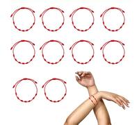10 Piezas Pulsera de Hilo Rojo de 7 Nudos, Suerte y Proteccion Pulsera Hilo Rojo, Buena Suerte, Amuleto del Kabbalah, Pulsera Ajustable para Parejas, Hombre, Mujer y Familia