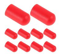 10 Piezas Puntas de Silicona Rojas para Baquetas, Protección | Silenciador de Práctica, Instalación y Reemplazo Fáciles, Uso en Batería, Accesorio para Percusión