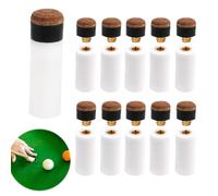 10 Piezas Puntas de Taco de Billar, Repuesto de Puntas para Tacos de Billar de 10mm y Virolas Blancas, Tacos de Billar Accesorios para Jugadores de Billar en Clubes y Competencias