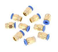 10 piezas Push Quick Release Connector Neumática Tubo Fitting Good Sealing Air Fittings Adaptador Rosca 1/4bsp Set para tuberías y herramientas neumáticas