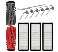 (10 Piezas) QRevo Curv Kit de Accesorios de Repuesto Compatible con Roborock QRevo Curv, Piezas de Aspiradora Robot QRevo Edge, 1 Cepillo Principal, 3 Filtros HEPA, 6 Cepillos Laterales