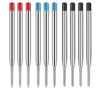 10 Piezas Recambio Boligrafo,Recambios de Tinta para Bolígrafos,Recambios para Bolígrafos,Recambio de Bolígrafo Formato G2,Ancho de Trazo 1.0mm,3 Colores