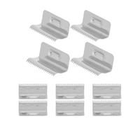 10 Piezas Recambio de Cuchilla Dentada, Acero Plata | Hoja de Repuesto de Hierro Alloy, Corte Preciso y Rápido, para Mesa y Embalaje Industrial