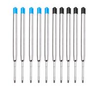10 Piezas Recambios Bolígrafo Formato G2 Compatible con Parker Estilo, Recargas Tinta Recambio Metalico Gran capacidad G2, Punta Media 1,0 mm Alta Capacidad Secado Rápido Escritura Suave, Azul y Negro