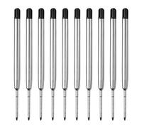 10 Piezas Recambios Bolígrafo, Recambios de Tinta para Bolígrafos, Recambios de Metal para el Formato G2, 1,0 mm de Ancho de Trazo M, Color de Escritura (Negro)