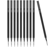 10 Piezas Recambios,Compatibles con Legami,Tinta Boli Borrable,Recambio Boligrafo Borrable,Punta 0,7 mm,Altura 13 cm (Negro)