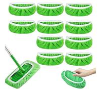10 Piezas Recambios de Mopa Lavables y Reutilizables Recambios Mopa Microfibra 25.4 x 11.5 cm Compatibles con Sistema Limpieza Tipo Sweeper Uso Húmedo y Seco Suelos Ventanas Paredes y Coche
