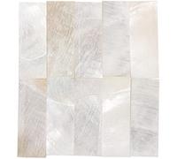 10 piezas rectángulo blanco mopa madre de perla cáscara en blanco hojas incrustaciones materiales 36x12x1mm, fácil de cortar