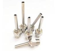 10 piezas refrigerante ajustable 304 tornillo de acero inoxidable boquilla de refrigerante tubo de enfriamiento de agua a alta presión, línea de instalación 1/8 "- 1/2" PT