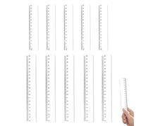 10 Piezas reglas de plástico de 15 cm, 20 cm,transparentes regla, flexibles, de precisión, para escuela, oficina, hogar, Juego de Reglas Material Escolar