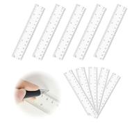10 Piezas Reglas Flexibles de 15 cm en Plástico Transparente, Resistentes y Duraderas para Uso Escolar, Oficina, Manualidades, Estudiantes, Medición Precisa en el Hogar o Aula