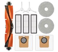 (10 piezas) Repuestos para aspiradoras robóticas Xiaomi X20+/ X20 Plus/ 1S/ S20 plus/ S20+/ X10+/ X20 pro: 1 cepillo giratorio, 2 cepillos laterales, 2 bolsas para el polvo, 3 filtros HEPA, 2 mopas