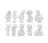 10 Piezas Resina Yeso Figura Maniquine Busto Estatua Romana Resina Yeso Miniatura Romano Escultura David Resina Escultura Hogar Artesanía Carácter Boceto Resina