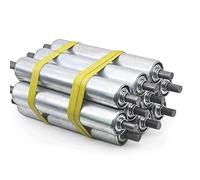 10 Piezas Rodillo Transportador, Acero Inoxidable Industrial Pieza De Recambio De Transmisión - Extremo Galvanizado - Para Manipulación De Material En Fábrica(Silver-32mm,300mm)