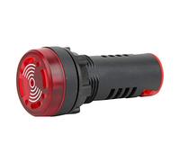10 piezas rojo indicador de alarma audible 24V 20mA LED Zumbador AD16 22SM LED parpadeando con voz fuerte