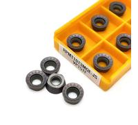 10 piezas RPMT10T3 MOE JS VP15TF Inserto de hoja de carburo externo for torno, fresado, corte RPMW1003 MOE, máquina herramienta CNC, fresa, 10 piezas(RPMT10T3 VP15TF)