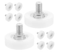 10 Piezas Rueda de Cajón de Nailon 5,7mm Blanco Suave | Rodillo de Repuesto para Cajones, Sistema de Polea para Puertas Correderas, Adecuado para Mejoras Hogar y Mantenimiento