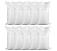 10 Piezas Sacos para Escombros, Reutilizables Saco Tierra Jardin, Resistentes Saco Rafia, para Verduras, Cereales, Arena, Escombro, 65 x 108 cm, 50kg (Blanco)