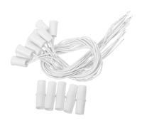 10 piezas Sensor Magnético Empotrado para Puerta y Ventana cable | Contacto Normalmente Cerrado, Plástico y Imán, 32x1,1x1,1cm, Blanco, para Armarios y Almacenes