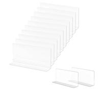 10 Piezas Separadores de Estante y Armario,Divisores Transparentes de Insonorizado Acrílico,Separadores de Balda,para Organizar Estanterías,Armarios de Dormitorio y Cocina, Ropa, Zapatos y Bolsos