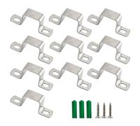 (10 Piezas) Soporte de Tubo Cuadrado M25x25mm Acero Inoxidable 304 Forma de U Soporte Metálico Colgador de Tubería Correa Abrazadera de Manguera
