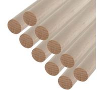 10 piezas SOTECH palos de haya redondos lisos Ø30 x 1180 mm palos de madera redondos para manualidades o como percheros