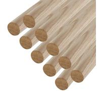 10 piezas SOTECH palos redondos de roble lisos Ø30 x 1180 mm palos redondos de madera para manualidades o como percheros