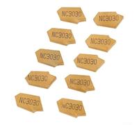 10 piezas SP300 NC3020 GTN-3 para ranurado y separación CNC insertos de carburo, 3 mm de ancho, grado YBC251, revestimiento dorado, para acabado de acero