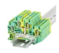 10 piezas STTB 2.5-PE tipo DIN, conector rápido de resorte universal con conexión a tierra, bloque de terminales modular STTB-2.5PE