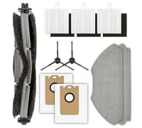 (10 Piezas) T20+ Repuestos compatibles con el robot aspirador Airrobo T20+: 1 cepillo giratorio, 2 cepillos laterales, 2 bolsas para el polvo, 3 filtros HEPA, 2 mopas, kit de accesorios