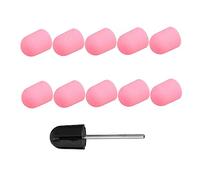 10 Piezas Tapa de arena para molinillo broca de cabeza de molienda cabezales de repuesto para limas de uñas kit de arte de uñas casquillo de la broca del clavo exfoliante pulidora