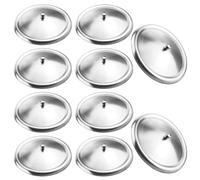 10 Piezas Tapas De Acero Inoxidable Para Tazas, Tapas De Metal Para Vasos De 9,3 Cm, Tapa De Taza, Cubierta De Taza De Acero Inoxidable Para El Hogar, Cafetería, Bares