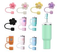 10 Piezas Tapas de Pajitas para Stanley Cup,Liuer 10mm Tapas de Pajitas Tapa Anti Goteo Cubiertas de Pajitas Reutilizables para Stanley Cup Accesorios,10 mm Pajitas (Multicolor)