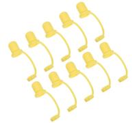 10 Piezas Tapas de Silicona para Pajitas de 9mm, Amarillas