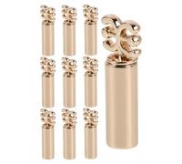 10 Piezas Tapón Final para Cordón de Aleación Dorada | Bloqueo Ajustable, Diseño Plano de Pinza, para Parka y Bajos, Uso Diario y Deporte