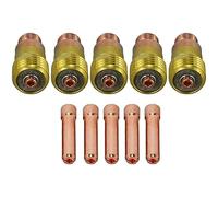 10 piezas TIG para Stubby Gas Lens 17GL332 2.4mm 10N24S TIG Kit de pinza para antorcha de soldadura DB SR WP 17 18 26 TIG