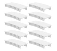 10 Piezas Tira Ciega para Interruptor 12 Módulos Plástico ABS | Diseño Modular Cortable Fijación a Presión, Acabado Blanco Liso, Uso en Paneles Eléctricos Domésticos E Industriales