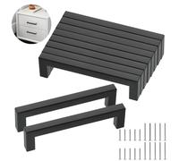 10 Piezas Tiradores de Cocina 128mm Negro - Tiradores para Armarios, Puertas, Cajones y Muebles - Acero Inoxidable Vintage para Gavetas