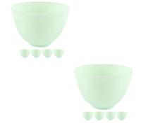 10 Piezas titular de la máscara de bricolaje Cuenco de máscara de bricolaje tazón de máscara de mezcla de bricolaje spa herramienta de mezcla de máscara tazón para hacer máscaras Healeved