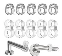 10 Piezas Topes de Puerta para Manijas de PVC, Topes de Puerta Topes de Manija de Ventana, Topes de Puerta Interior Tope de Anillo de Silicona Protección de Parachoques de Goma para Puertas
