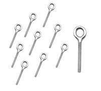 10 Piezas Tornillo con Argolla M4,Tornillos de cáncamos 304 anillo de acero inoxidable,Tornillo de Anillo para proyectos colgantes de jardín